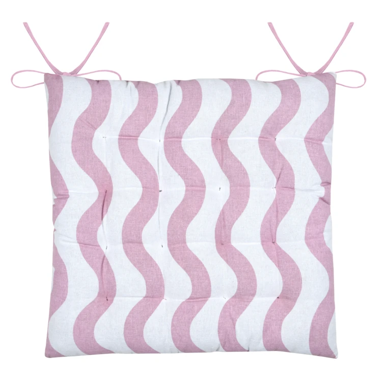 Galette de chaise polycoton matelassée ondulations