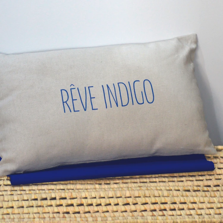 Coussin imprimé Indigo