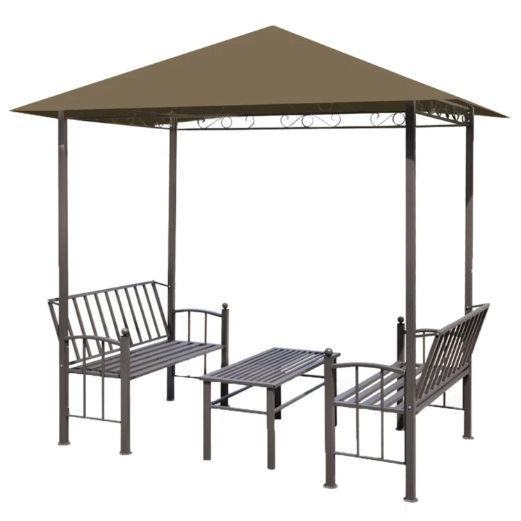 Auvent extérieur avec table et bancs