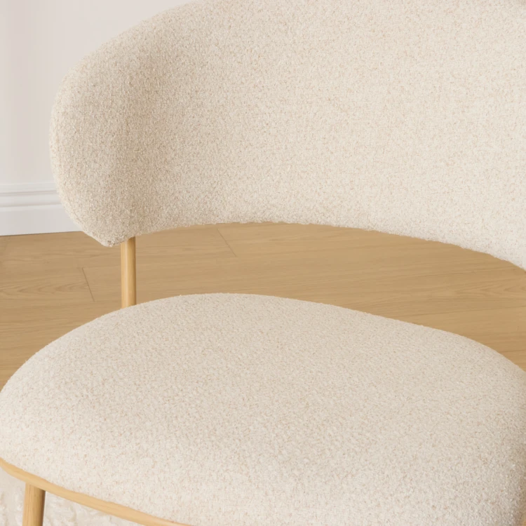 Sillón de comedor de chenilla