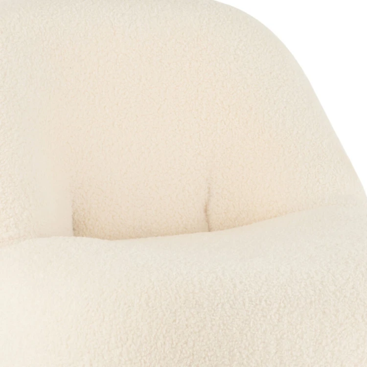 Fauteuil moelleux velours effet bouclette