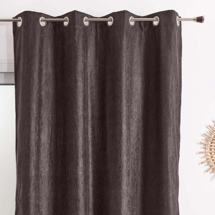 Double Rideau ameublement faux uni
