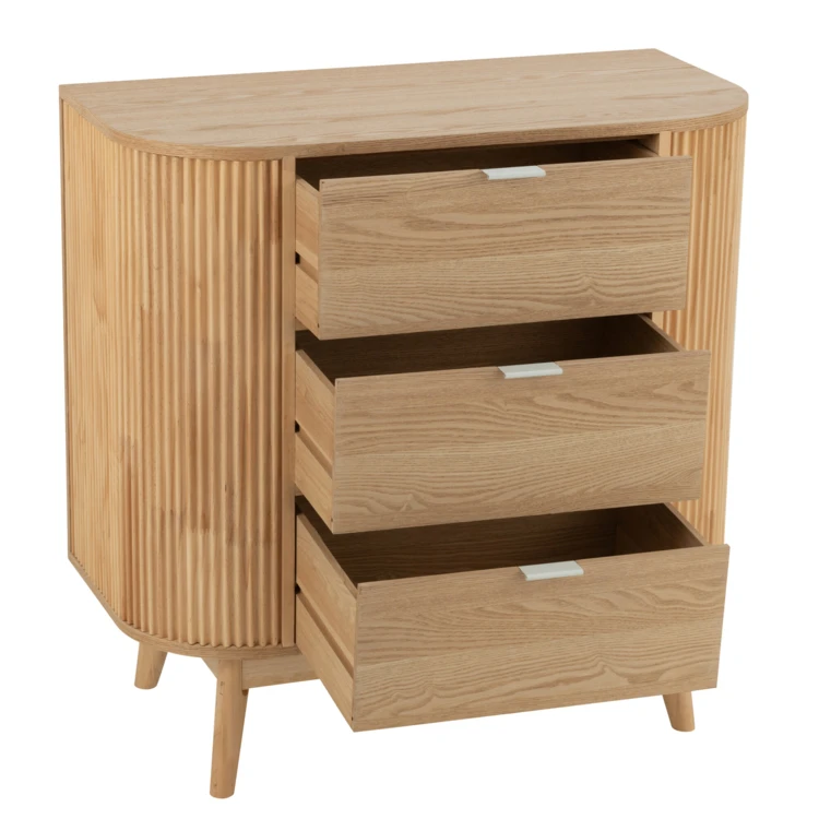 Cómoda de madera con 3 cajones