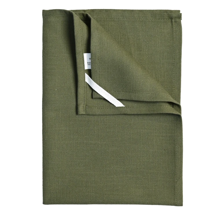 Torchon de cuisine en coton uni aspect tissé