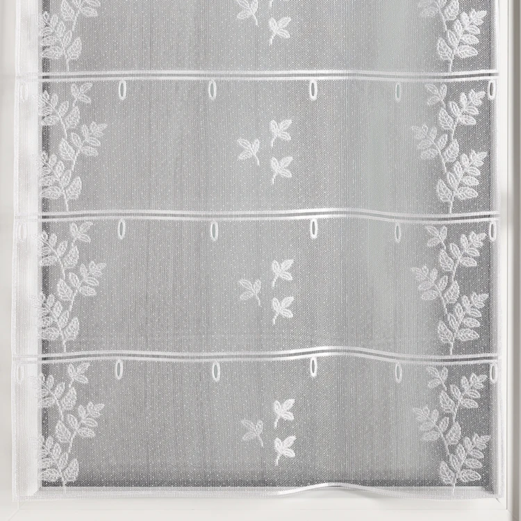 Modulable en maille brodée motif feuilles