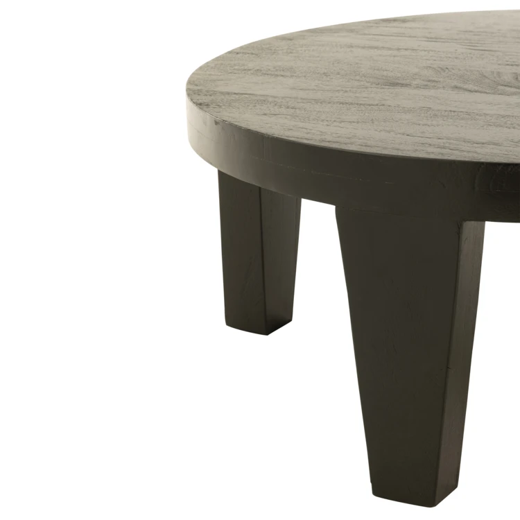 Table basse ronde en bois de manguier