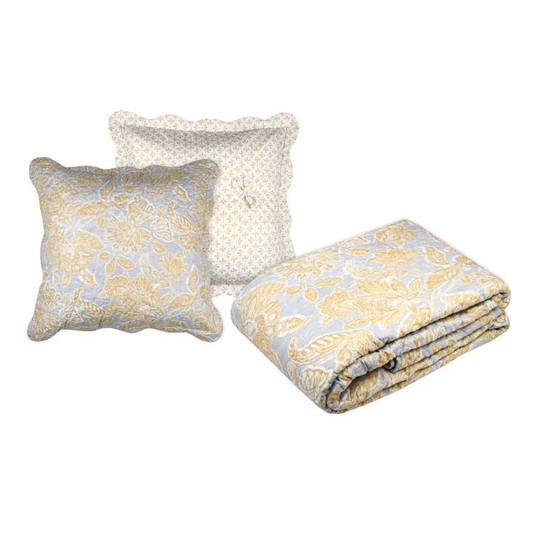 Cubrecamas con fundas de almohada de estampado persa