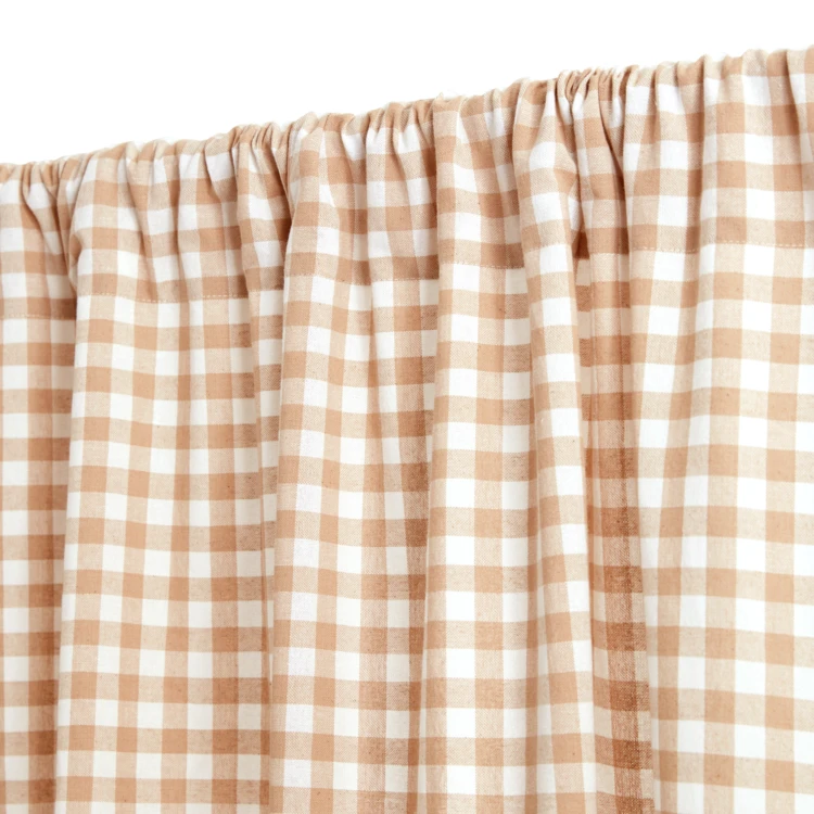 Rideau à passe-tringle en coton vichy