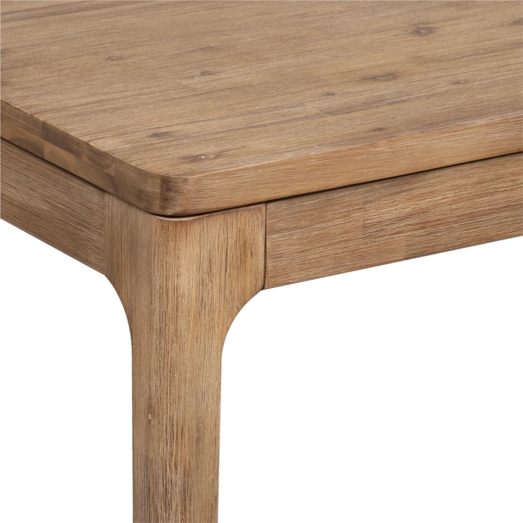 Mesa de comedor extensible de acacia maciza con extensiones