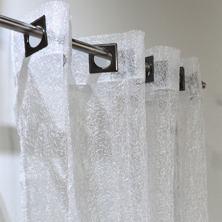 Voilage fantaisie effet toile d’araignée blanc