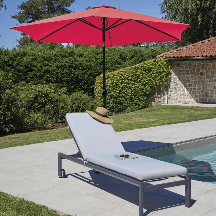 Parasol Centré et Inclinable Ø 3 m en Aluminium