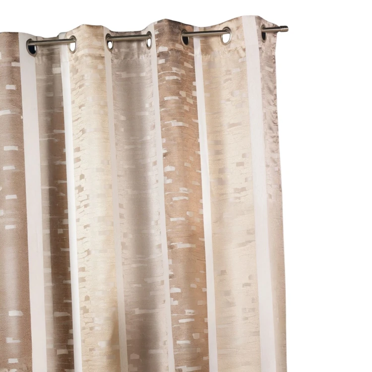 Rideau en jacquard design à rayures verticales
