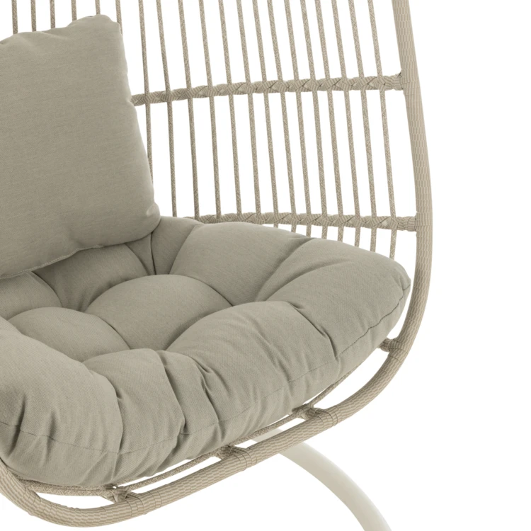 Fauteuil suspendu acier et corde