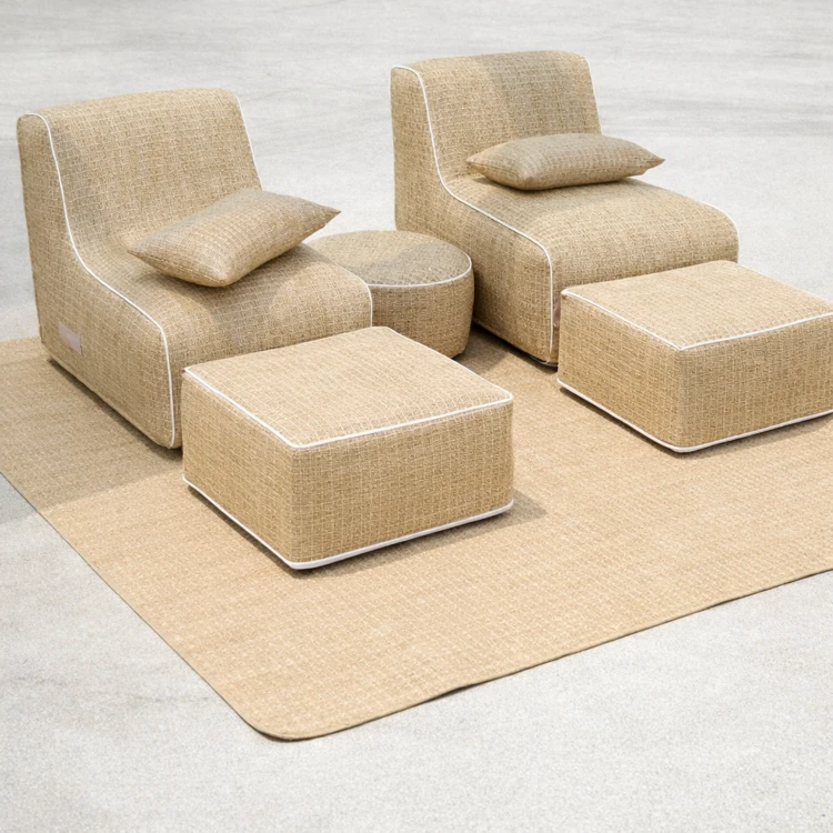 Pouf rond gonflable pour extérieur et intérieur