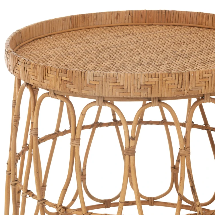Table basse en rotin lot de 2