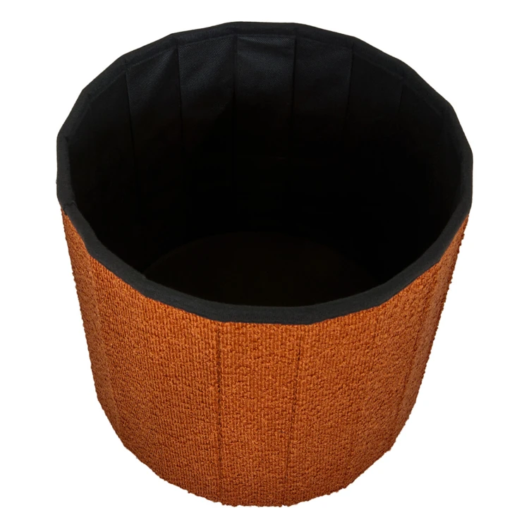 Pouf coffre pliant avec rangement intégré
