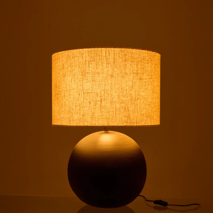 Lampe de table en céramique avec pied boule