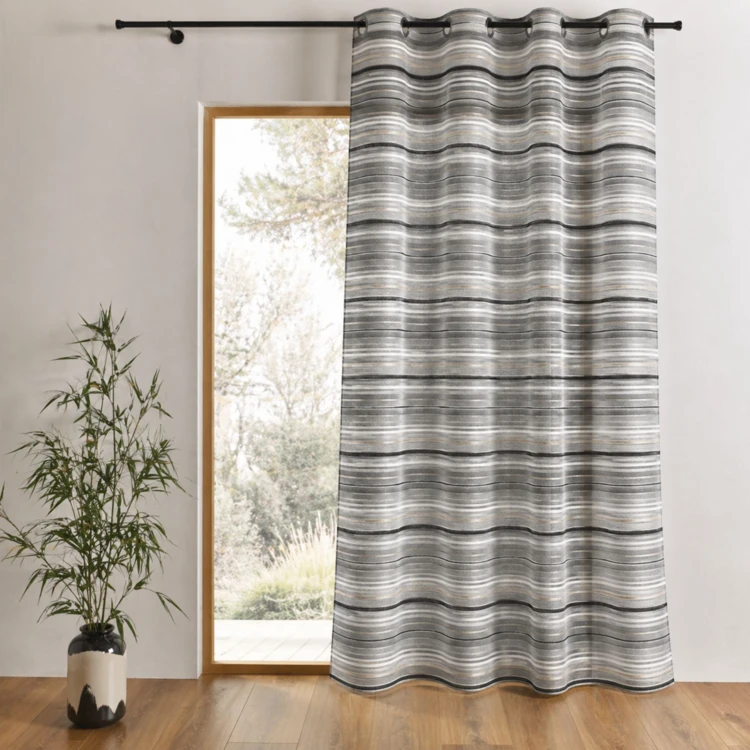 Voilage Organza tissé Rayures horizontales