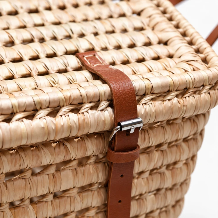 Malle de rangement fermeture cuir