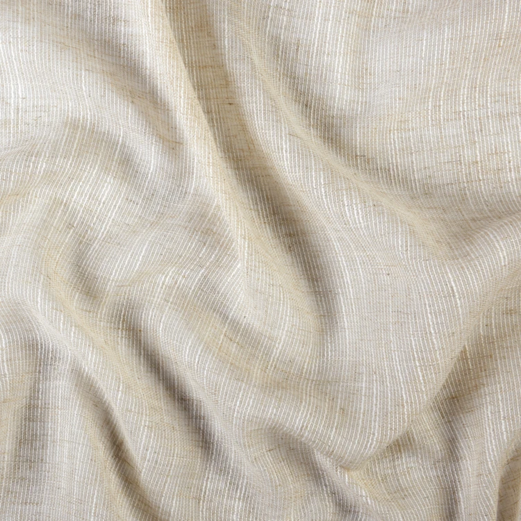 Tissu voile poly-lin à relief flammé