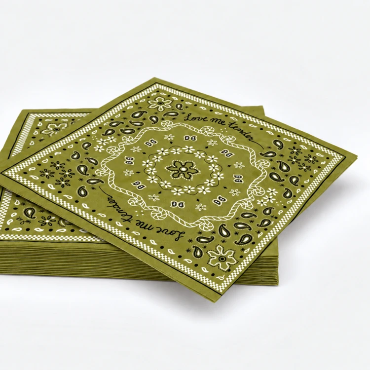 Confezione da 20 tovaglioli di carta a forma di bandana