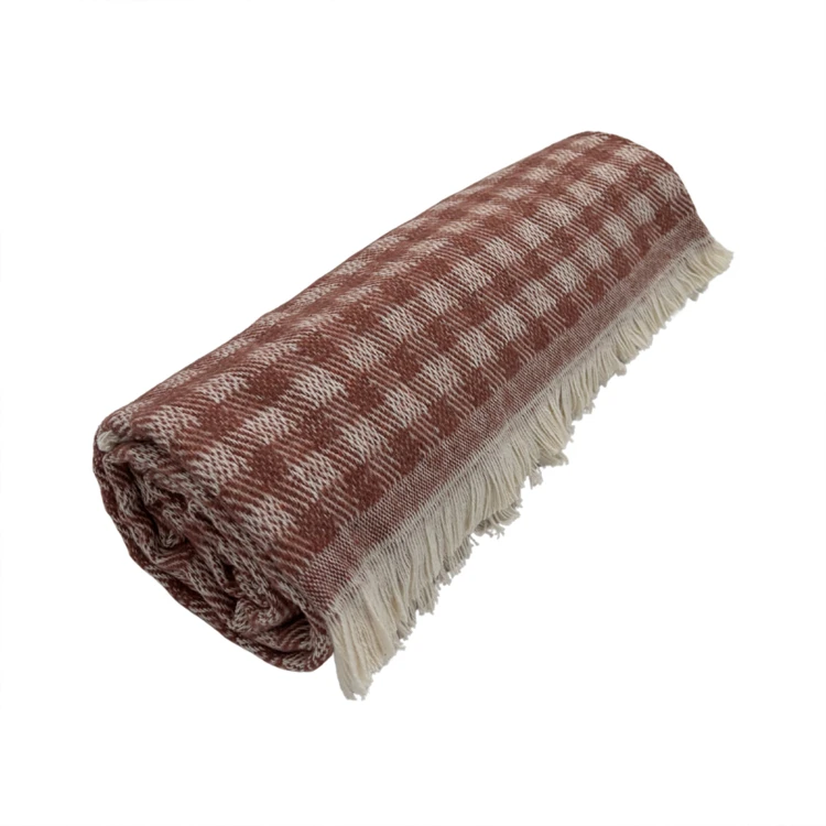 Vichy-Jacquard-Plaid aus Baumwolle