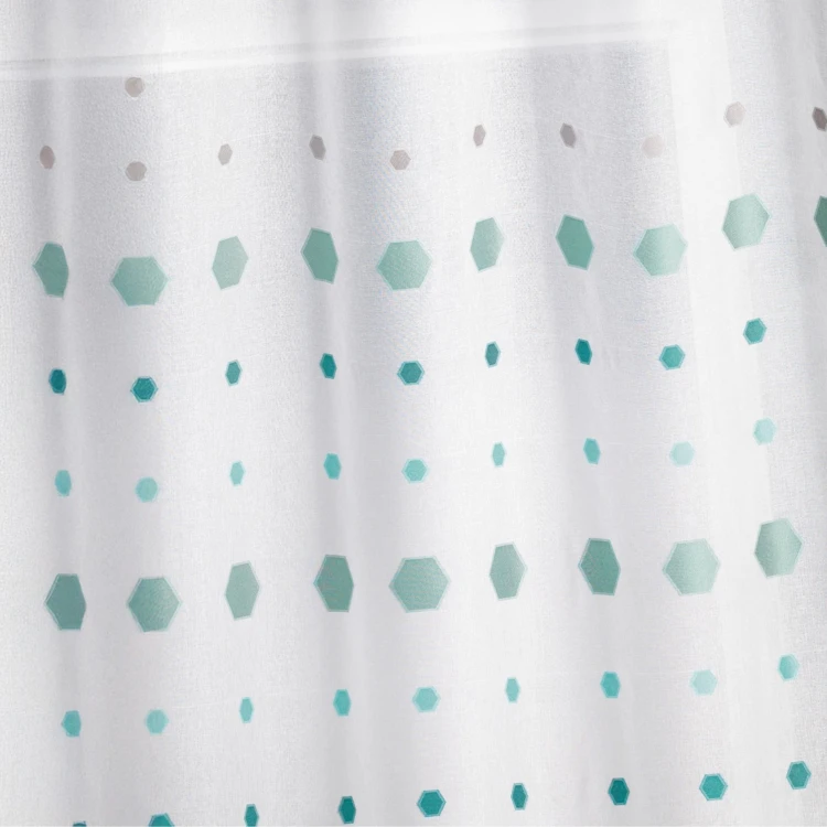 Visillo en jacquard con estampado hexagonal