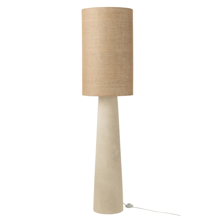 Lampadaire en jute et fibre de verre