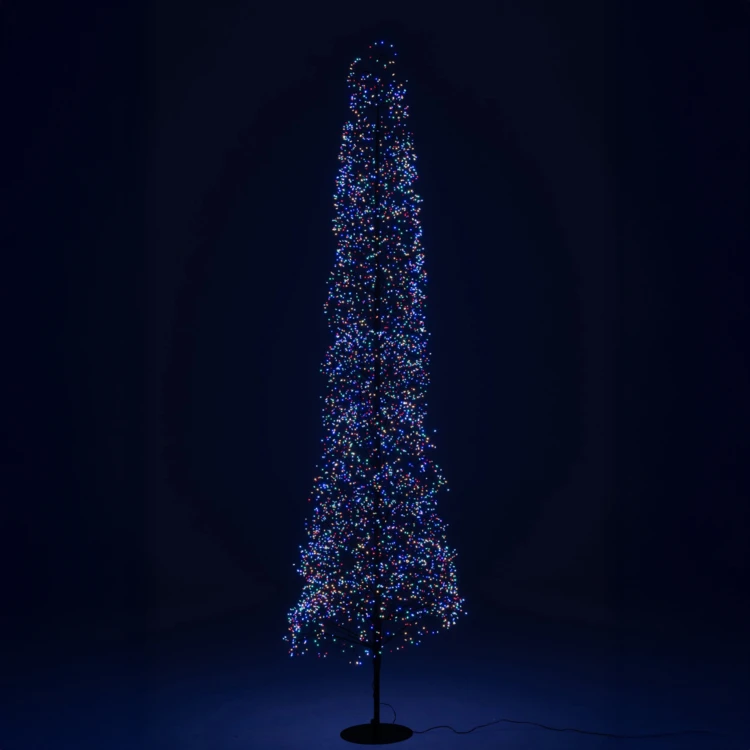 ARBRE LED LUMIÈRES MULTICOLORES FER NOIR EXTRA LARGE