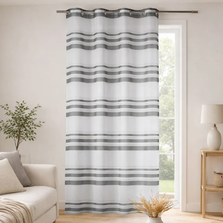 Voilage coloré rayures horizontales