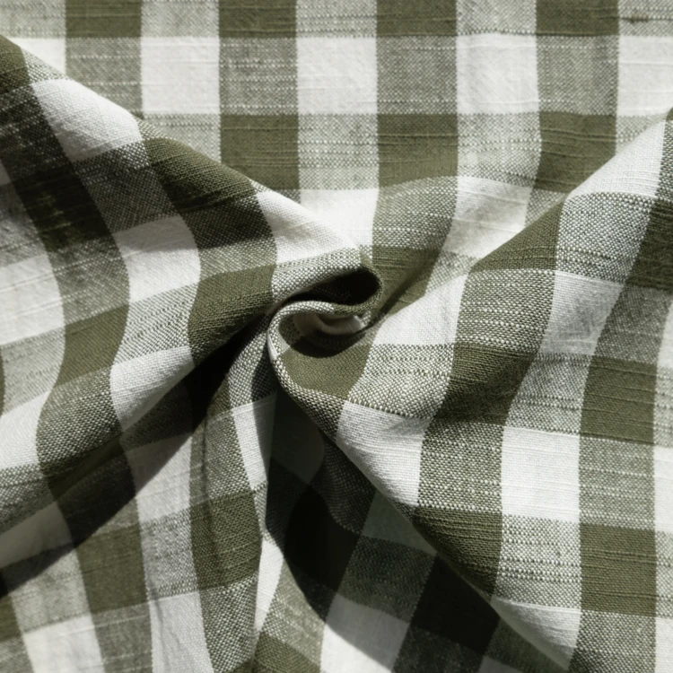 Gewebter Vichy-Baumwollstoff für Möbel upholstery