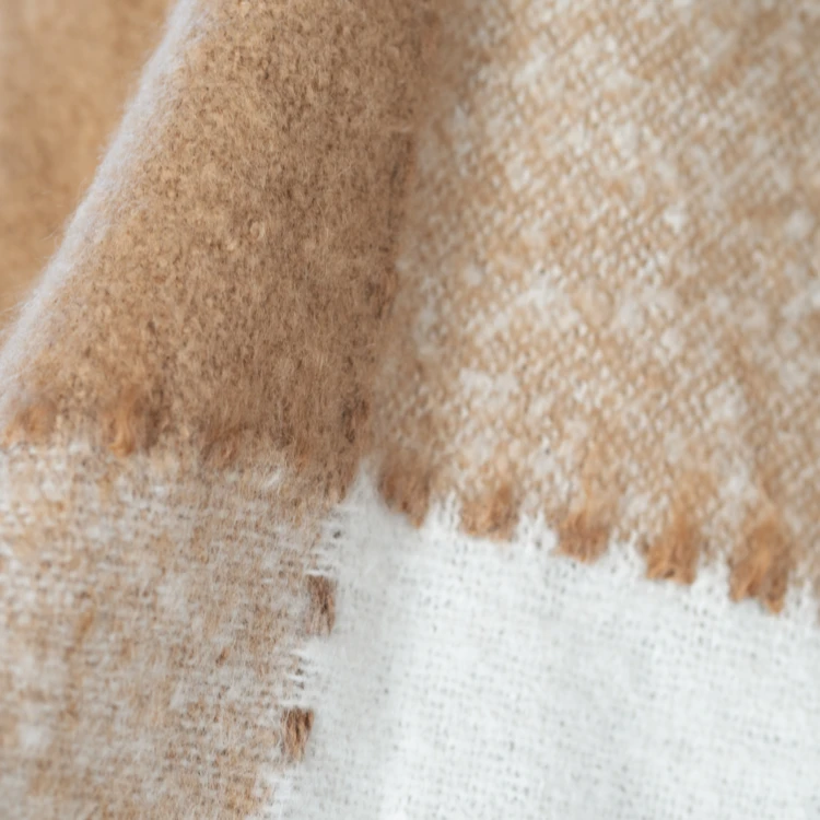 Plaid à carreaux aspect mohair