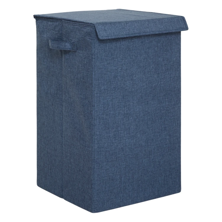 Panier à linge pliable en panneau de fibres de bois et polyester