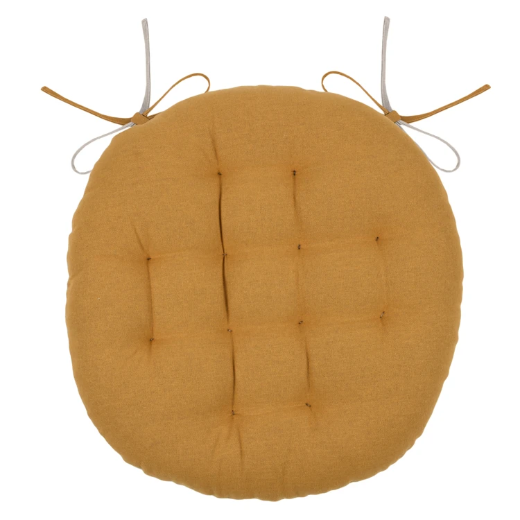 Galette de chaise ronde et bicolore