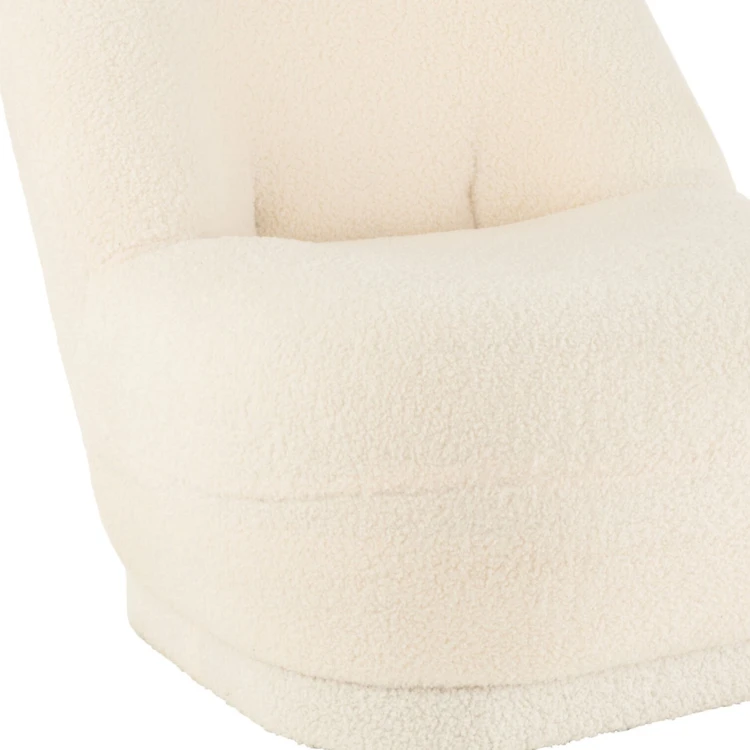 Fauteuil moelleux velours effet bouclette