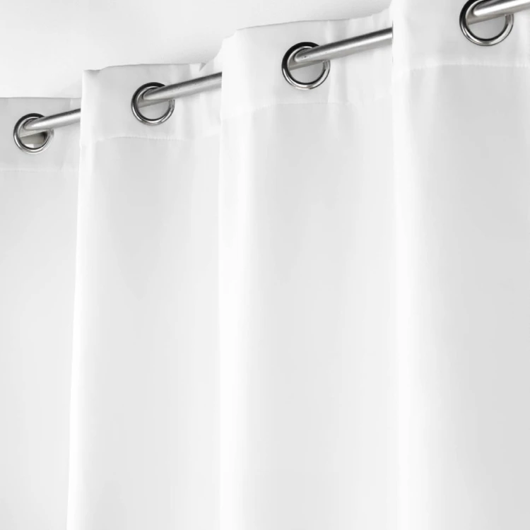 Rideaux Occultants épais 180x320 Cm - Noir Total, Isolation Thermique & Phonique - Facile à Installer Avec œillets Métalliques - Blanc