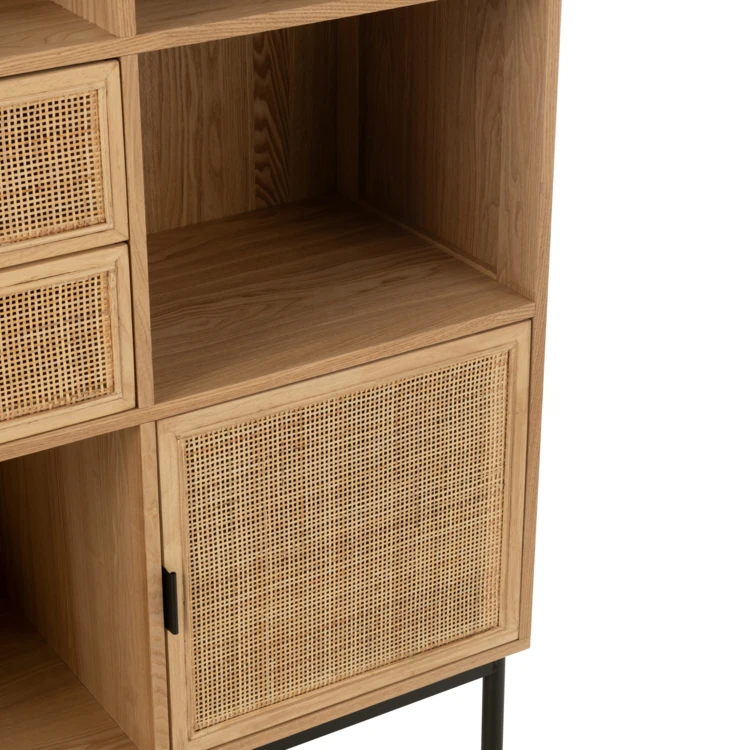 Meuble salon en bois rangements multiples