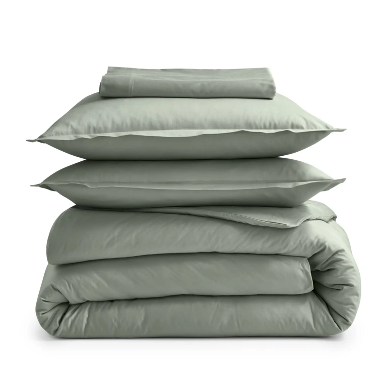 Drap plat piqué uni en percale de coton