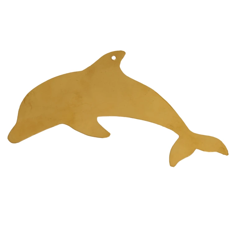Decoración de pared de delfines de latón