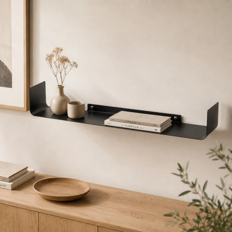 Design-Wandregal aus Stahl