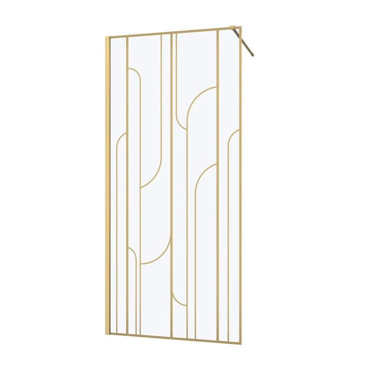 Paroi de douche à l’italienne en verre trempé 6 mm Art déco