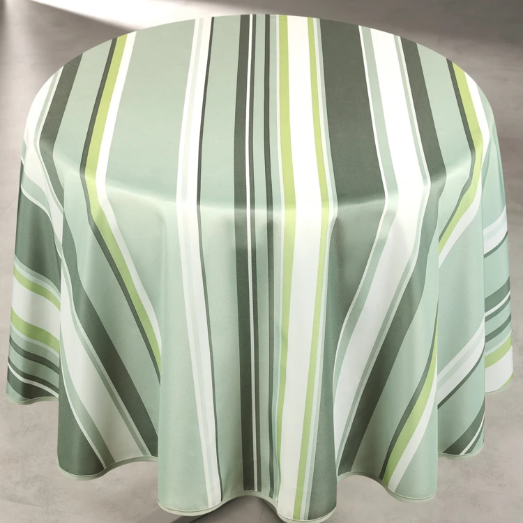 Nappe ronde anti taches à rayures