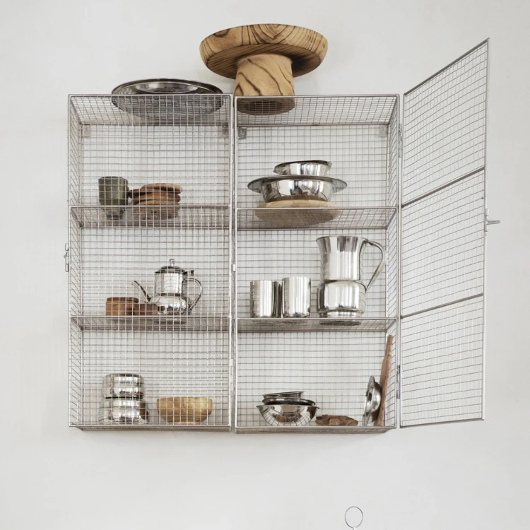 MADAM STOLTZ Wandschrank aus Metallgitter