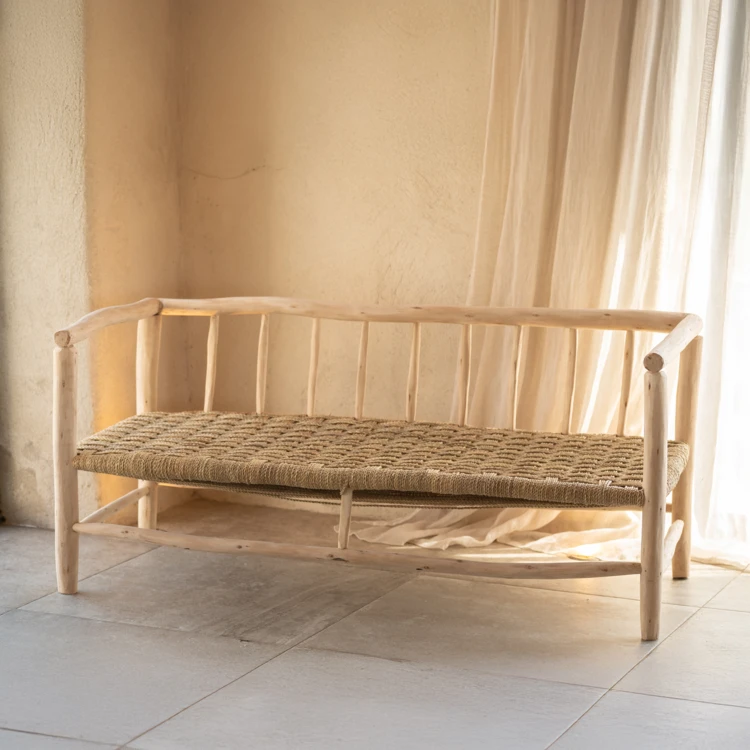 Sofá de madera natural Asilah