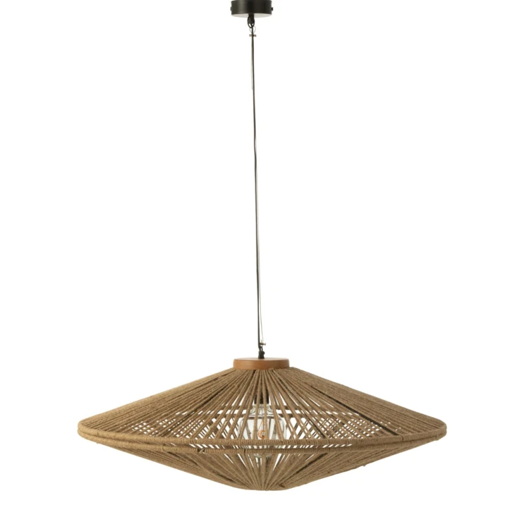 Suspension luminaire en fibre naturelle