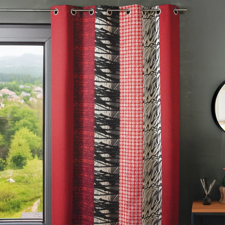 Rideau jacquard rayures verticales