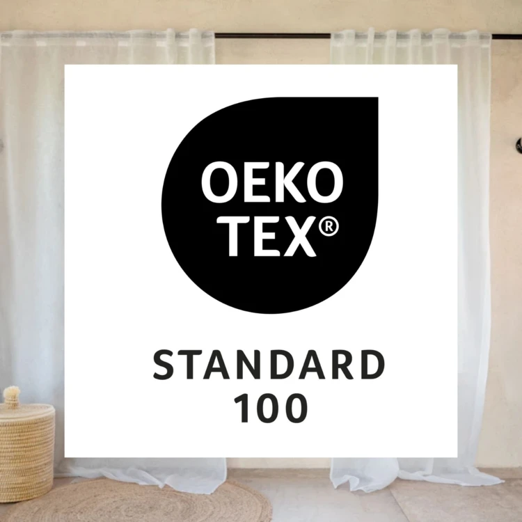Tenda trasparente con ganci 3 in 1 effetto lino LUZ
