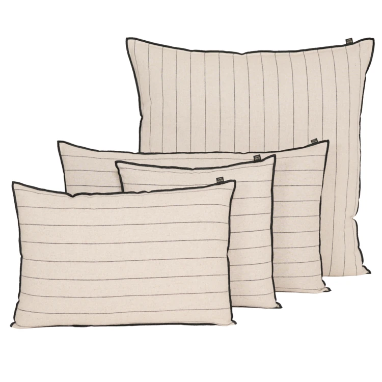 Housse de coussin rayé en lin CALVI HAOMY