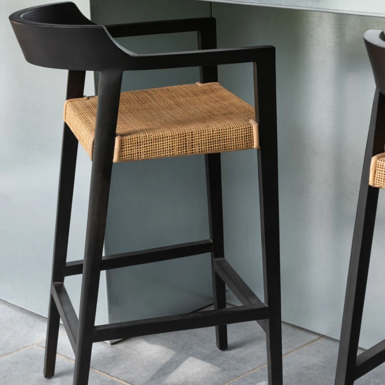 Chaise de bar en teck