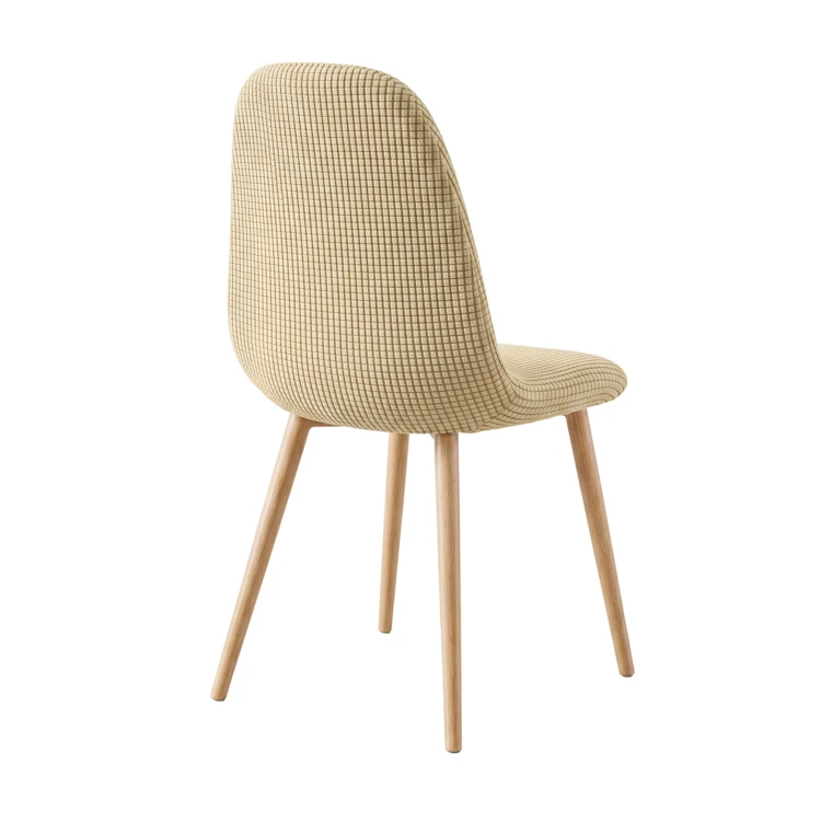 Housse de chaise scandinave extensible en tissu gaufré